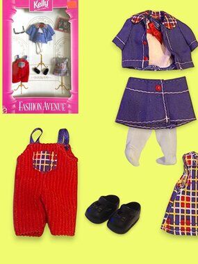 1997 Barbie Kelly Fashion Avenue School Outfits #16700